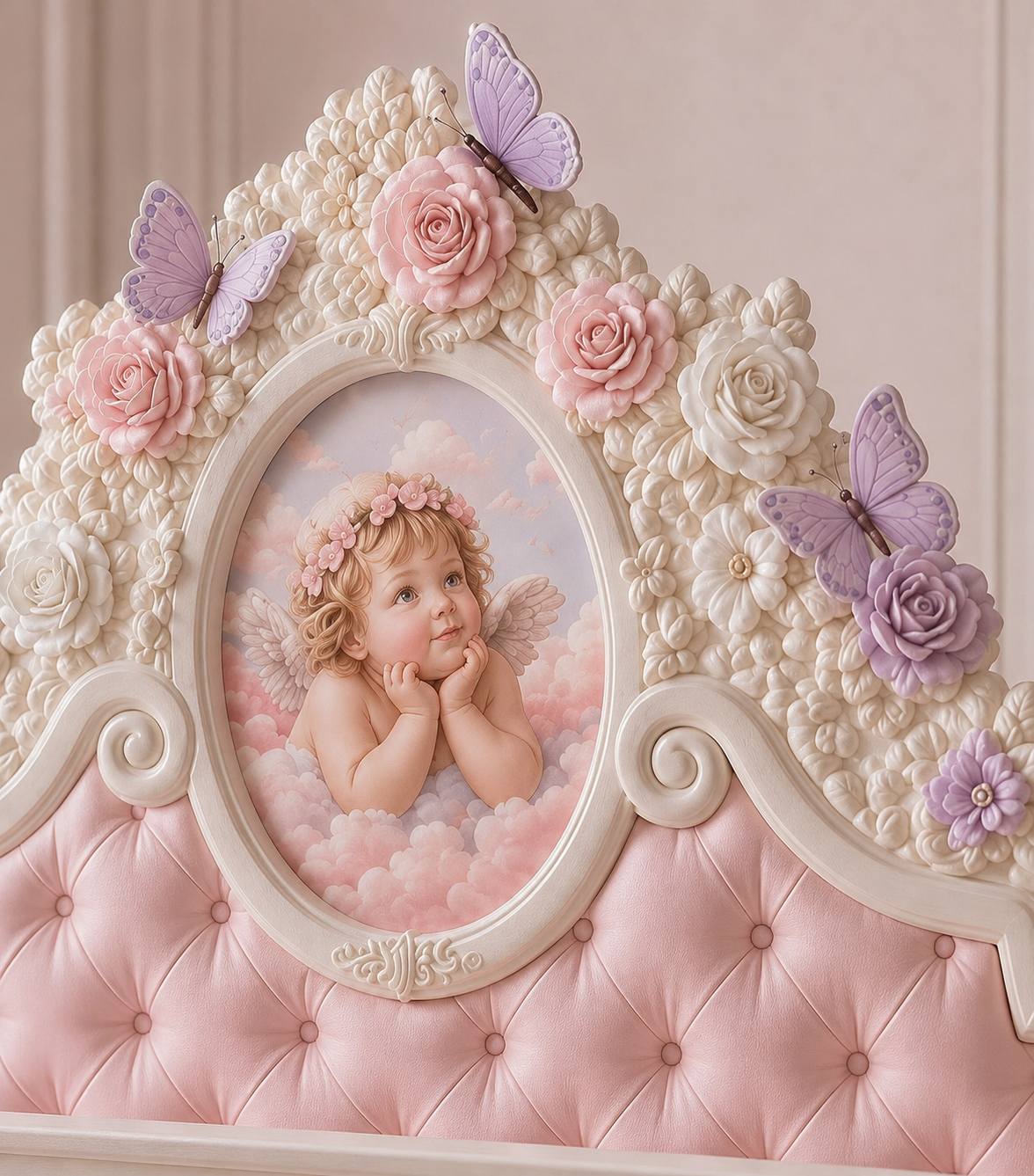 Cherub in bloom cot bed