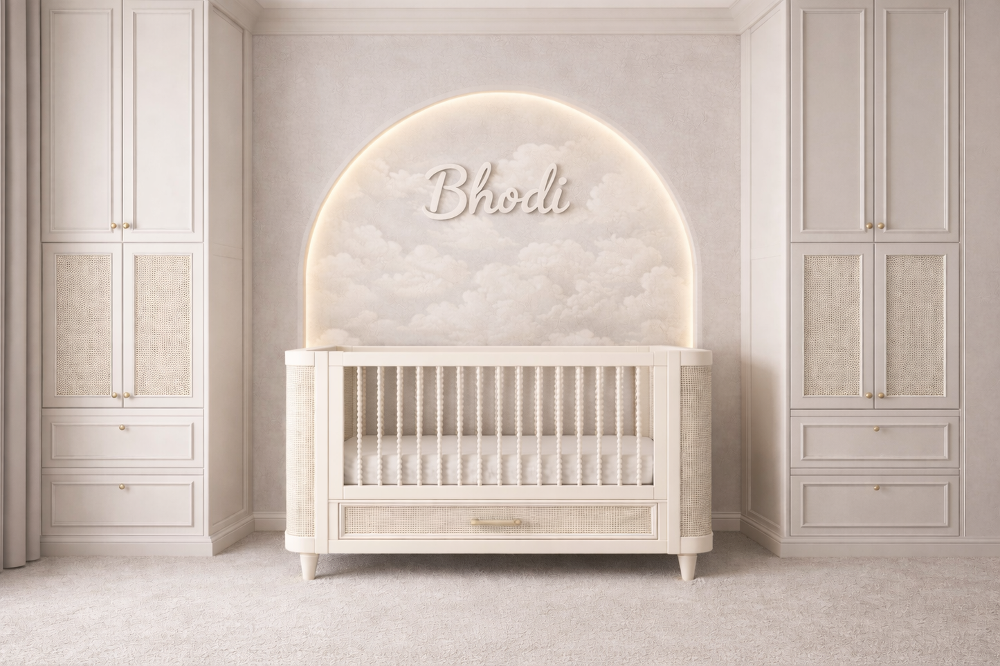 Eden Rattan luxury Cot Bed