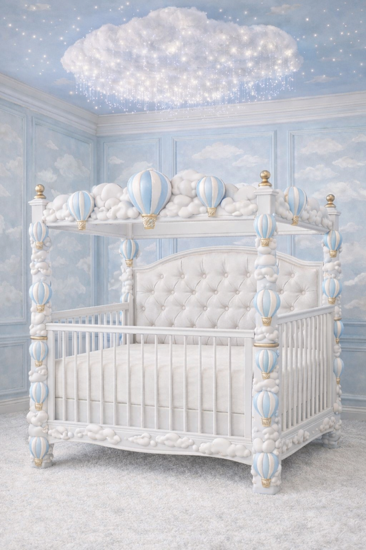 Luxe Dream Scape Four Poster Cot Bed