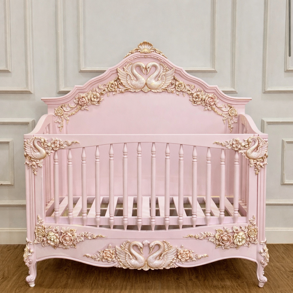 Forever Love Swan Cot Bed