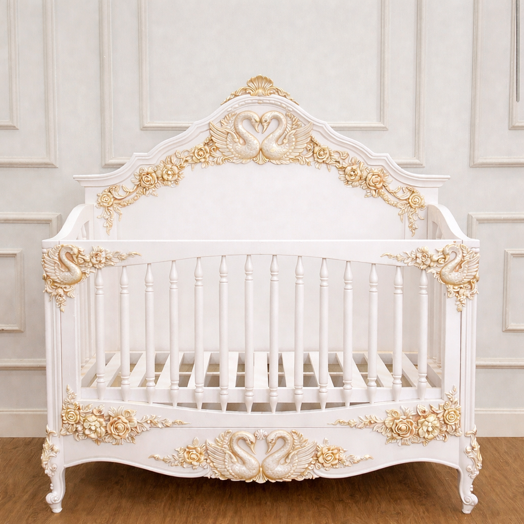 Forever Love Swan Cot Bed